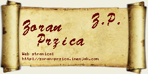 Zoran Pržica vizit kartica